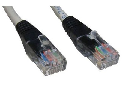 World of Data 1m GREY CAT5e Crossover Cable with Black Boots - PC to PC (without a hub) - FULL DUPLEX Crossover Wiring - Verified for Gigabit Ethernet - 24AWG x 4P