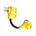 Epicord RV Adapter Power Cord 50AMP Male to 30AMP Female Camper Connector Heavy Duty Electrical Dogbone,12 Inch