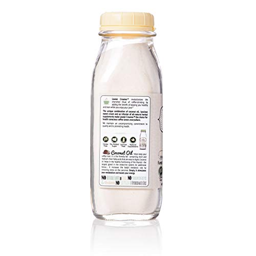 Leaner Creamer, Non-Dairy Coffee Creamer - Sugar Free, Low Calorie, Coconut Oil, Paleo, Keto, Gluten Free, Healthy Weight Loss, Fat Burning, - 9.87oz Bottle (ORIGINAL)