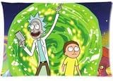 Rick and Morty Custom Zippered Pillow Cases 20x30 (Twin sides)