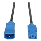 Tripp Lite Heavy-Duty Power Extension Cord 15A, 14AWG (IEC-320-C14 to IEC-320-C13 with Blue Plugs) 6-ft.(P005-006-BL)