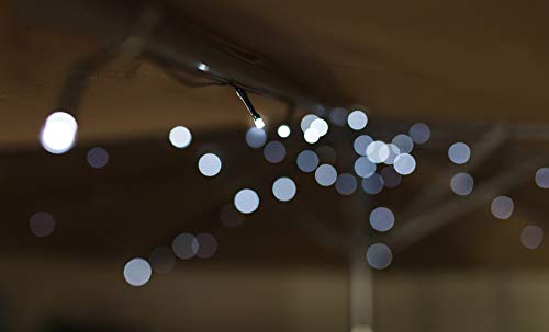 Umbrella Solar String Lights - Cool White - 72 total LEDs, 8 strings, 9 LEDs per string - Thumbnail 3