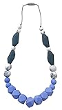 Baby Teething Necklace for Mom: Silicone Baby Teether Necklace for Teething Pain Relief in Babies & Toddlers| Sturdy & Stylish Chewable Necklace for Boys & Girls| Great Gift (Blue/Marble/Grey/Marble)