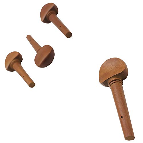Vaorwne 4Pcs 4/4 Size Violin Fiddle Tuning Peg Set Jujube Wooden Replacement For 4/4 Size Violin