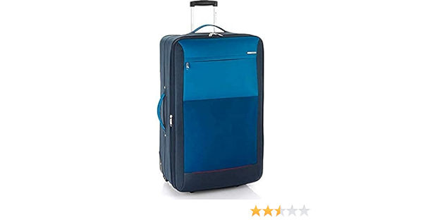 Maleta de Tamaño Cabina Gabol reims blanda, de color azul, con capacidad  hasta 33 L y con 2 ruedas.