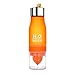 Scrub Non-slip Manual Juice Water Bottle,YJM 650ML Lemon Cup Bottle H2O Drink More Water Drinking Bike Bottle