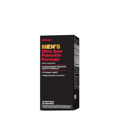 GNC Men's Ultra Saw Palmetto Formula, Supports Normal Prostate Function, 120 Softgels