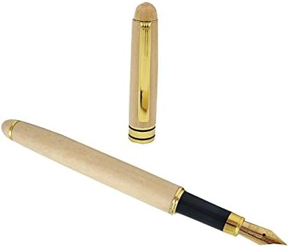 Wood pen – Handcrafted Vintage Fountain Pen, Elegant Wood Fountain Pen with Ink Refill Converter - you Get Best Signature Calligraphy Antique Executive Business Pens - 100% Quality Guarantee