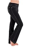 PajamaJeans - Petite Bootcut Black Stretch Knit Denim Jeans for Women XLG (16-18)