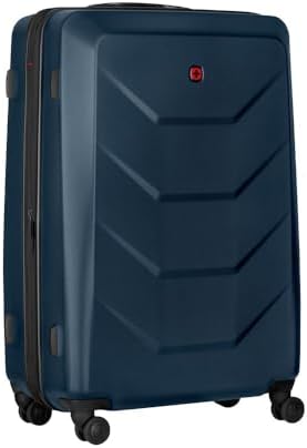 Prymo Large Valise Rigide à 4 roulettes, Trolley, Grand Format, 93 (107) l, Serrure de sécurité, Femmes Hommes, Voyages Vacances, Bleue, 653634