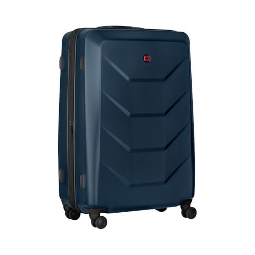 Prymo Large Valise Rigide à 4 roulettes, Trolley, Grand Format, 93 (107) l, Serrure de sécurité, Femmes Hommes, Voyages Vacances, Bleue, 653634