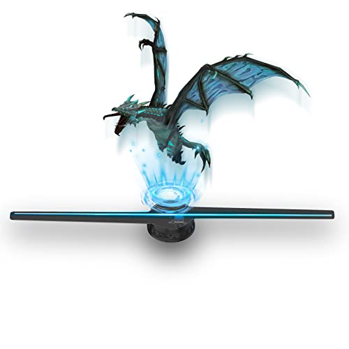 Hologram Fan,3D Holofan Projector Advertising Display Best for Christmas, Halloween,Business,Shop,Holiday 16.5inch Holographic with 700 Video Library, 640p Hi-Resolution