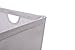 STORAGE MANIAC 2-Pack Medium Shelf Basket with Wire Frame, Home Tapered Storage Bins, Gray