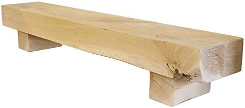 Funky Chunky Furniture 8x4 Chunky Solid Oak Block Support Shelf, English Oak, 100cm