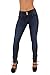 Style N039– Colombian Design, Mid Waist, Butt Lift, Levanta Cola, Skinny Jeans in Dark Blue Size 7