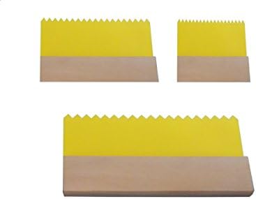 Shentian2Pcs M-Shape(MS6,MS7,MS8) Wood Grain Design Decorating Tool Graining Rubber Painting,Black (EG020A)