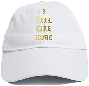 I Feel Like Kobe Custom Unstructured Dad Hat - White w/ Gold