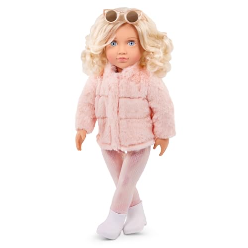 Our Generation AVA – 46 cm-Modepuppe mit rosa Kunstpelzmantel