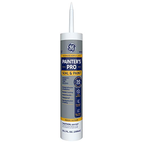 GE Painter's Pro Siliconized Acrylic Latex Caulk, White, 10.1oz - Thumbnail 6