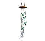 Hummingbird Painted Solar Mobile Wind Chime