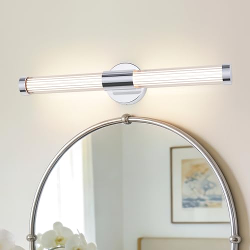 TYhogar LED Wall Lamp Indoor Wall Lamp 12W Chrome Colour Modern Hallway 60.5 cm Stair Lamp 360° Suitable for Living Room, Bedroom and Kitchen