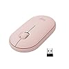 Logitech Pebble Wireless Mouse with Bluetooth or 2.4 GHz Receiver, Silent, Slim Computer Mouse with Quiet Clicks, for…