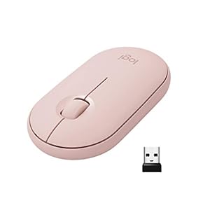 Logitech-Pebble-Wireless-Mouse-Bluetooth-or-24-GHz-with-USB-Mini-Receiver-Silent-Slim-Computer-Mouse-with-Quiet-Click-for-LaptopNotebookPCMac-RosePink Logitech Pebble Wireless Mouse with Bluetooth or 2.4 GHz Receiver, Silent, Slim Computer Mouse with Quiet Clicks, for…