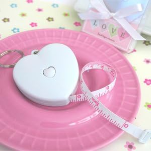 Measure Up Some Love Heart Tape Measure - Baby Shower Gifts &amp; Wedding Favors (Set of 24)