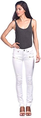 Jeans Colony Womens Juniors Washed Comfy Stretch Skinny Jeans, White, 3