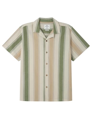 SPRINGFIELD Jacquard Bowling Streifen T-Shirt Herren, Himmelblau, XL