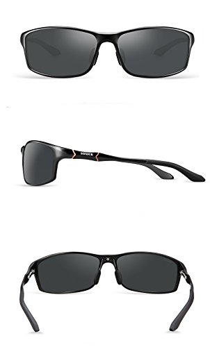 Soxick Polarized Sports Sunglasses For Men UV400 Metal Men's Fashion Retro Wayfarer Driving Sunglasses - Thumbnail 4