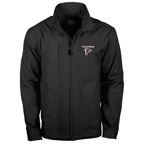 Dunbrooke Men's Black Atlanta Falcons Journey Workwear Tri-Blend Full-Zip Jacket