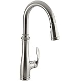Kohler K-560-VS Bellera Pull-Down Kitchen Faucet, Vibrant Stainless Steel