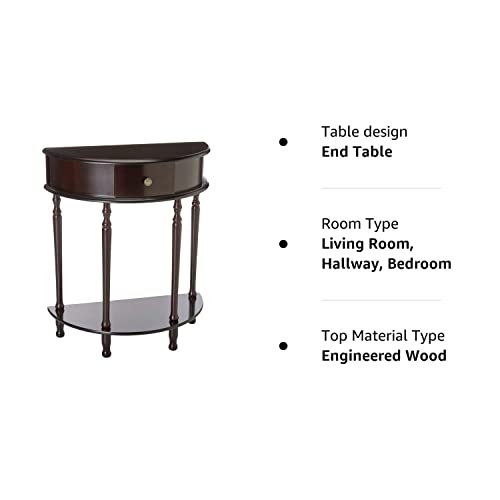Frenchi Home Furnishing End Table/Side Table, Espresso Finish Pricepulse