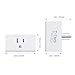 AUKEY Wi-Fi Smart Plug (2 Pack), Mini Smart Socket for use with Amazon Alexa, Google Assistant, or Free AUKEY Home App
