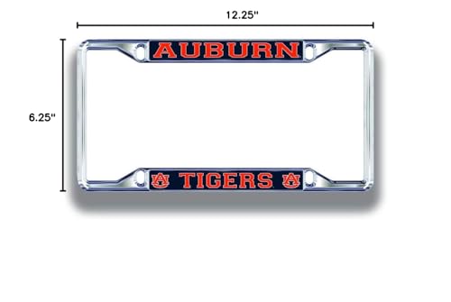 Auburn Tigers License Plate Frame Silver
