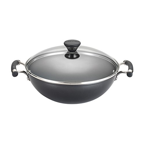 Circulon Acclaim Hard Anodized Nonstick 12-1/2-Inch Covered Wok, Black