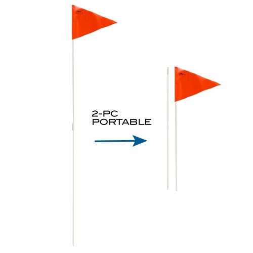 AGORA 72" Fiberglass Trainer Flags, White/Orange - Thumbnail 2