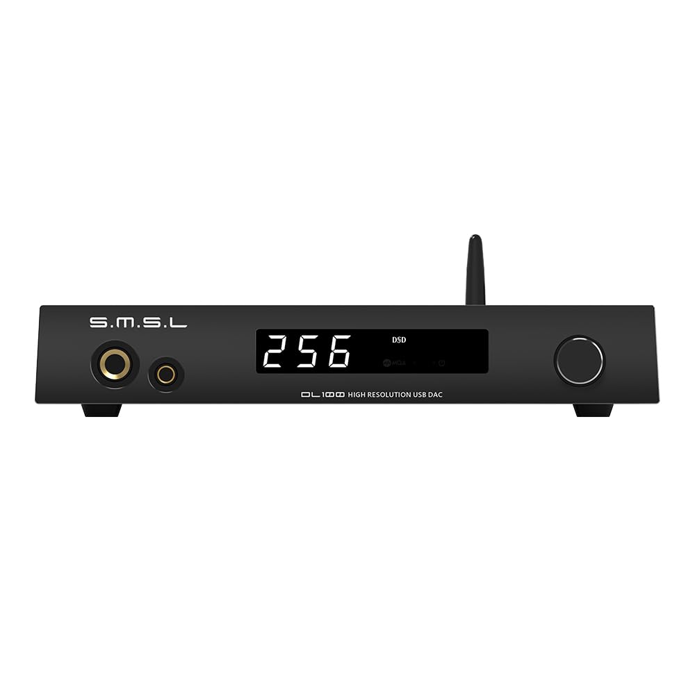 SMSL DL100 Audio Decoder Earphone Amplifier,4*CS43131 Chip,HDMI(ARC) Can be Decoded for TV, Dual Mode ISB,6.35mm+4.4mm Dual Headphone Output,XLR Balanced+RCA Output,Full Function Remote Control