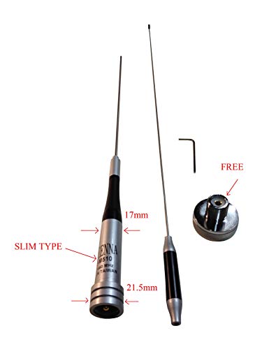 Anteenna TW-M510 Ham Mobile Antenna with UHF Male Connector 144/440MHz VHF/UHF 2m/70cm Max Powr 100W 1 PC Free White Color of Adaptor Connector NMO to UHF Female (SO-239)