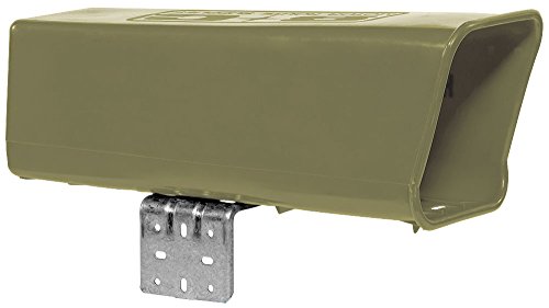 Plastic Newspaper Delivery Tube Box Receptacle & Mounting Bracket, Tan
