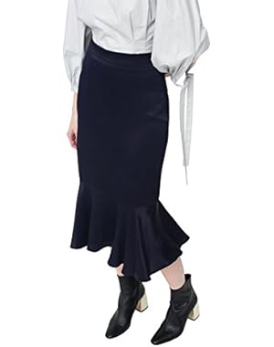 Mango Women's Fluted Hem Skirt