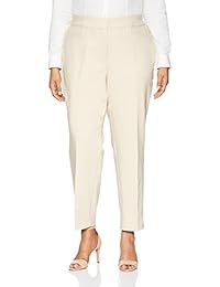 Pantalón de tobillo de sarga, ligero y satinado, para dama