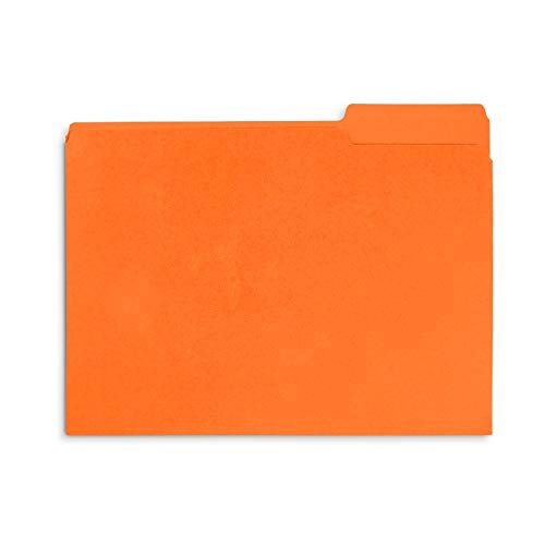 File Folder, 1/3 Cut Tab, Letter Size, Orange, Great for Organizing and