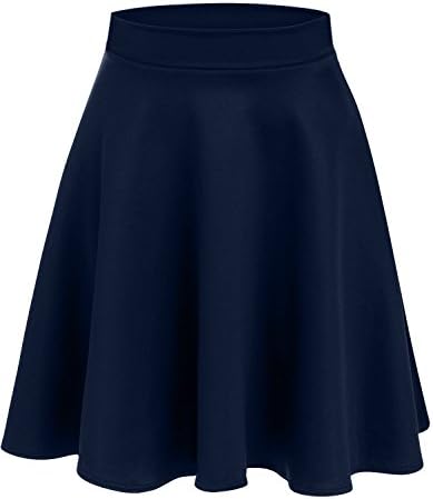 SimluWomen's Midi Skirt Flared Stretch Skirt for Women Reg & Plus Size. Casual A line, Basic Everyday Wear, Formal Office