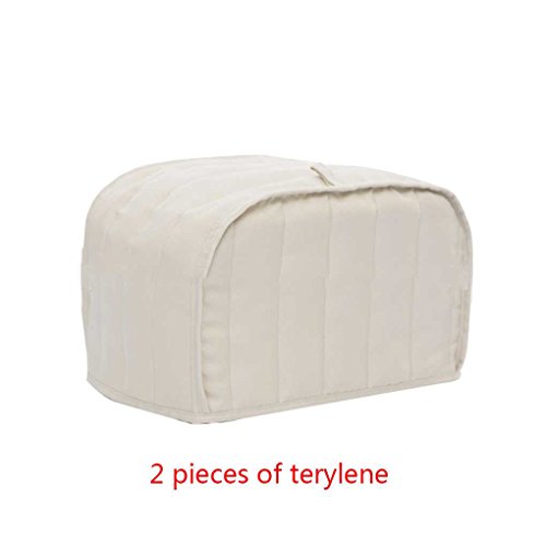 Miaomiaogo Home Kitchen Cotton Cloth Dustproof Bread Maker Machine Toaster Cover-up Case Shade Hood Cover Protector White&2pcs 11.5x8x8in