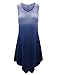 WT1053 Womens Round Neck Ombre Sleeveless Tunic Tank Top XXL ROYAL_BRITE