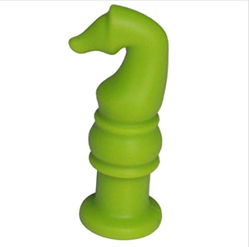 Yelovemei Silicone Baby FDA Teether Toys ,Chess Style Harmless Silicone Teething Toy ,Best Baby Gift (Green)