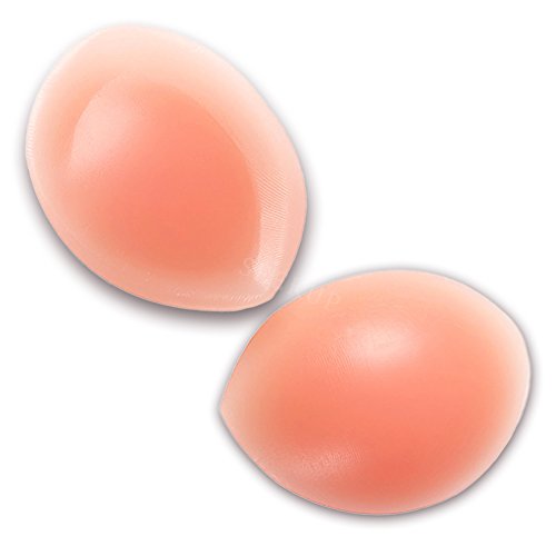 Thick Silicone Bra Inserts, Breast Gel Pads Chest Push Up & Firming Bust Enhancers Padding for B-D Cup, Skin Large
