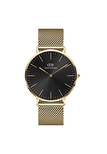 Daniel Wellington Classic 40mm Watch for Men, Evergold Black, Bracelet Type